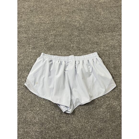 Lululemon Swift Hotty Hot II Shorts 12 Run 2.5" Pocket Stretch Lined Blue Linen - Picture 1 of 16